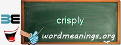 WordMeaning blackboard for crisply